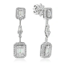 Серьги золотые с бриллиантами