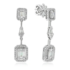 Серьги золотые с бриллиантами