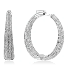 Серьги конго из золота с бриллиантами