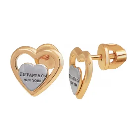 Золотые cерьги классические с эмалью