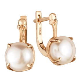 Золотые cерьги с жемчугом