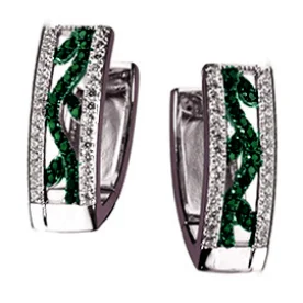 Серебряные cерьги классические со шпинелью