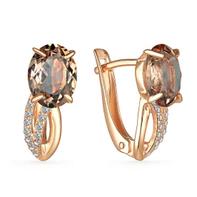 Серебряные cерьги с султанитом