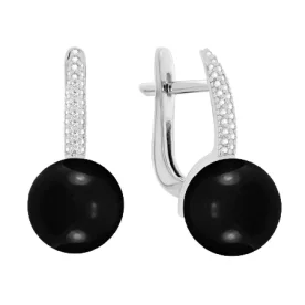 Серебряные cерьги с агатом