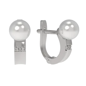 Серебряные cерьги с жемчугом