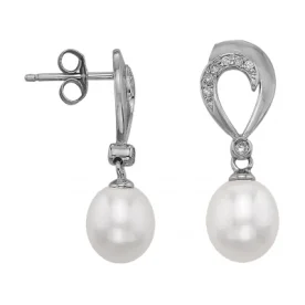 Серебряные cерьги пусеты (гвоздики) с жемчугом