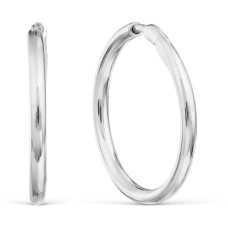 Серьги конго из белого золота