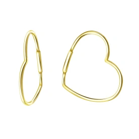 Серьги конго из желтого золота