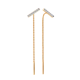 Золотые cерьги с фианитом