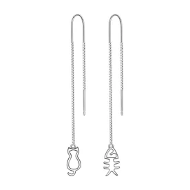 Серебряные cерьги классические