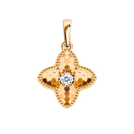 Золотая подвеска с бриллиантом