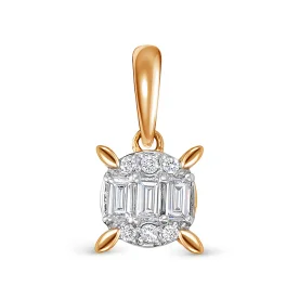 Золотая подвеска с бриллиантом