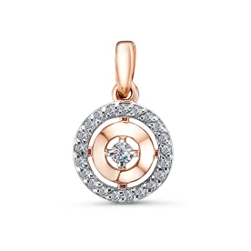 Золотая подвеска с бриллиантом