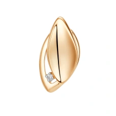 Золотая подвеска с фианитом