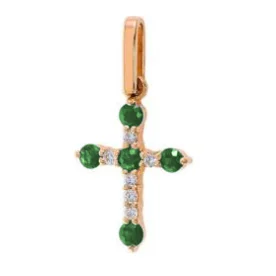 Золотая подвеска с изумрудом