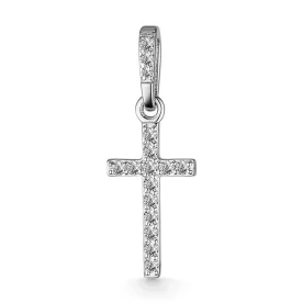 Подвеска из белого золота с бриллиантом