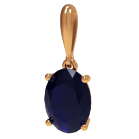 Золотая подвеска с сапфиром