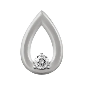 Подвеска из белого золота с бриллиантом