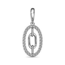 Серебряная подвеска с фианитом