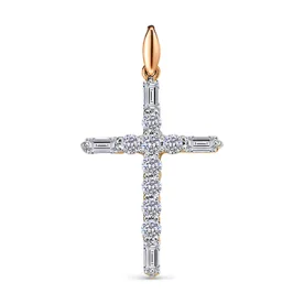 Серебряная подвеска с позолотой с фианитом