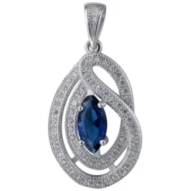 Серебряная подвеска с фианитом