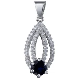 Серебряная подвеска с фианитом