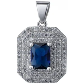 Серебряная подвеска с фианитом