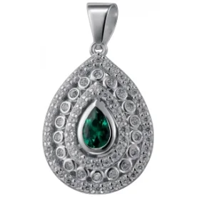 Серебряная подвеска с фианитом