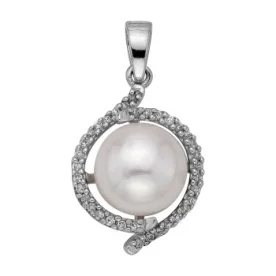 Серебряная подвеска с жемчугом