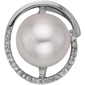 Серебряная подвеска с жемчугом