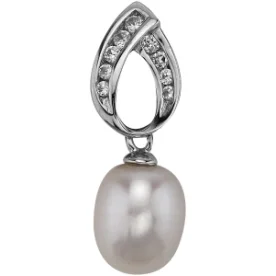 Серебряная подвеска с жемчугом