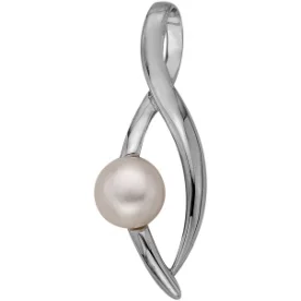 Серебряная подвеска с жемчугом