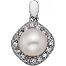 Серебряная подвеска с жемчугом