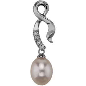 Серебряная подвеска с жемчугом