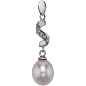 Серебряная подвеска с жемчугом