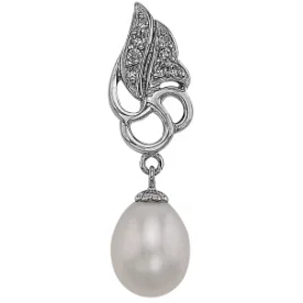 Серебряная подвеска с жемчугом