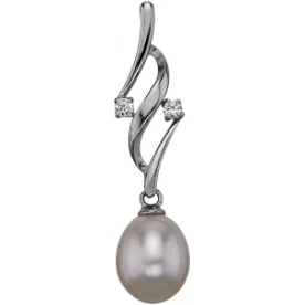 Серебряная подвеска с жемчугом