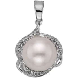 Серебряная подвеска с жемчугом