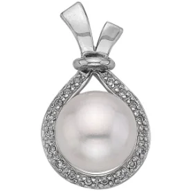 Серебряная подвеска с жемчугом