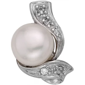 Серебряная подвеска с жемчугом