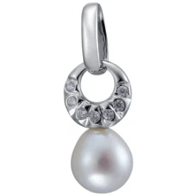 Серебряная подвеска с жемчугом
