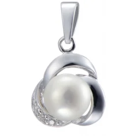 Серебряная подвеска с жемчугом