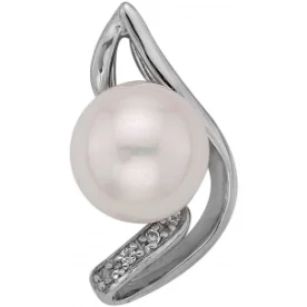 Серебряная подвеска с жемчугом