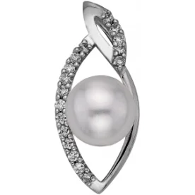 Серебряная подвеска с жемчугом