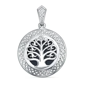 Серебряная подвеска с агатом