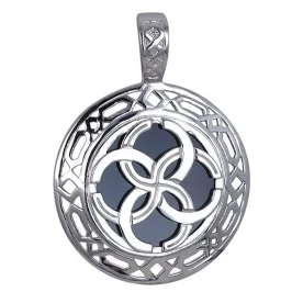 Серебряная подвеска с агатом