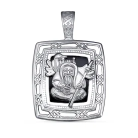 Серебряная подвеска с агатом