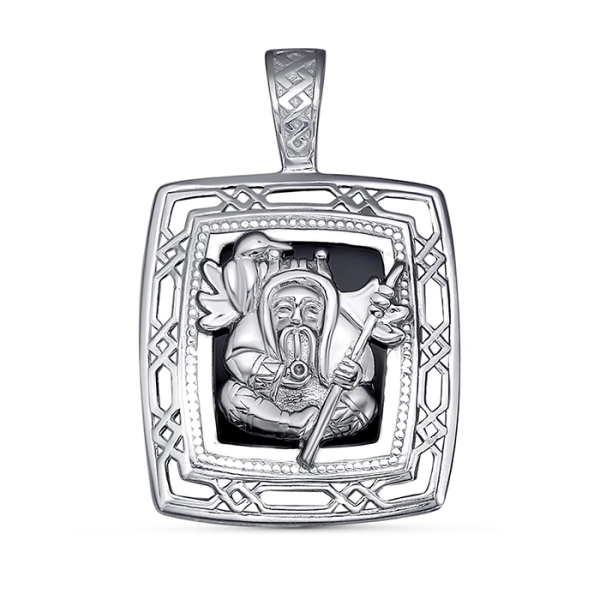Серебряная подвеска с агатом