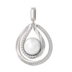 Серебряная подвеска с жемчугом