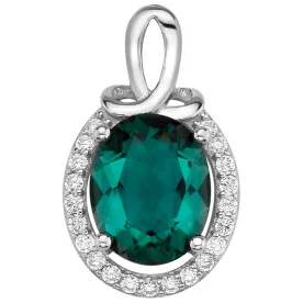 Серебряная подвеска с кварцем